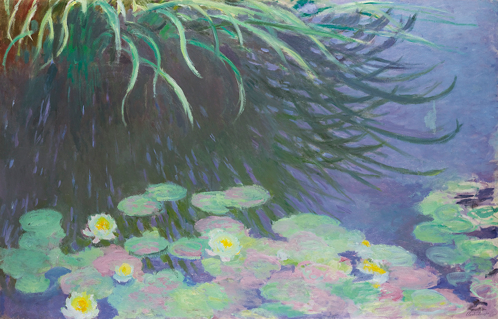 Water-Lilies with Reflections of Green Grasses Claude Monet